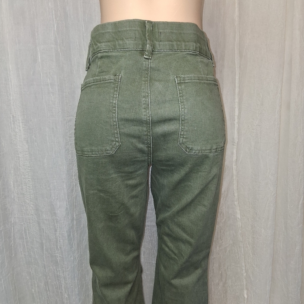 Indigo Poppy Black Textured Fabric Jeans Women Size 14 - Picture 8 of 16